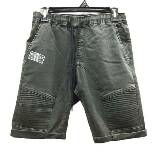 JayJays Dark Grey Flex-It Pintuck Ribbed Drawstring Shorts Mens Size 28 NEW