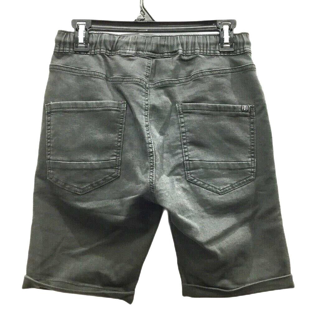 JayJays Dark Grey Flex-It Pintuck Ribbed Drawstring Shorts Mens Size 28 NEW