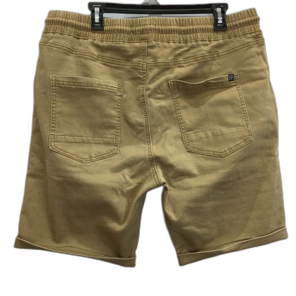 JayJays Tan Brown Flex-It Everyday Wear Drawstring Shorts Mens Size 38 NEW