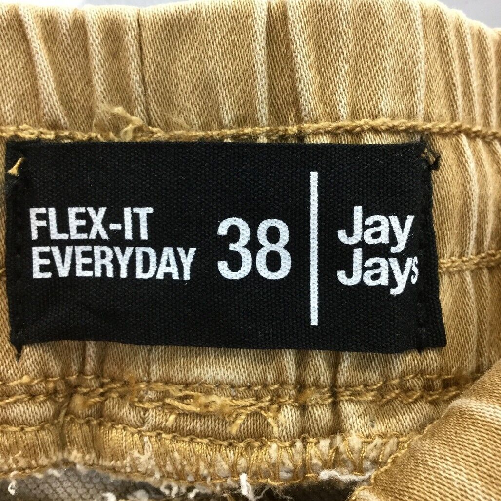 JayJays Tan Brown Flex-It Everyday Wear Drawstring Shorts Mens Size 38 NEW