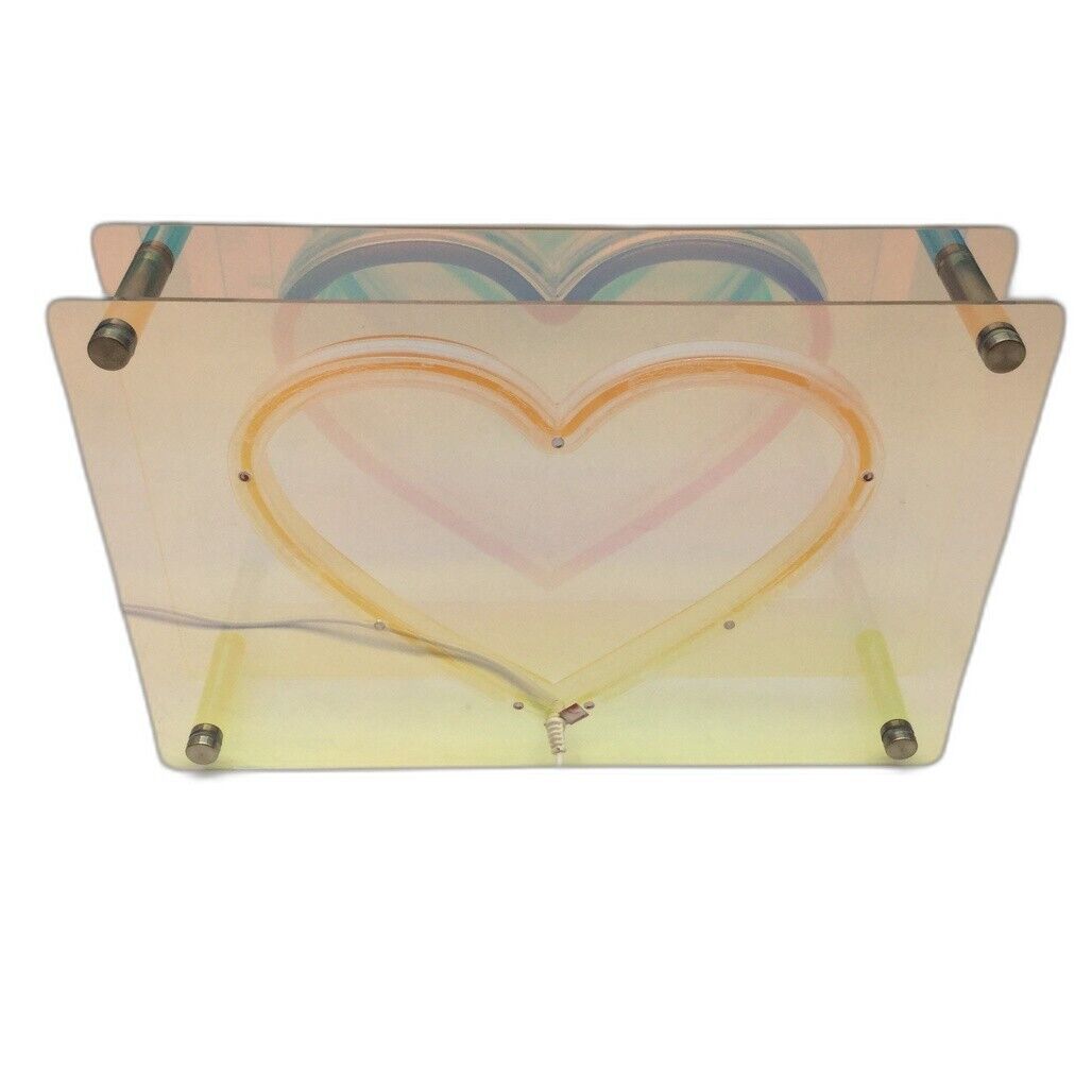 Mirror Love Heart Tunnel Light Effect USB Powered On/Off Switch 30x20x6.3cm NEW