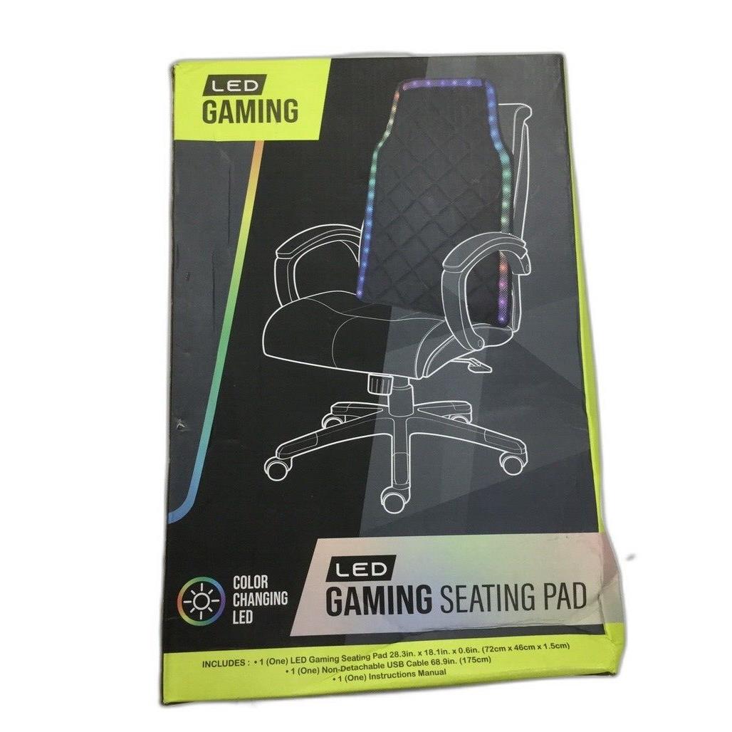 LED Gaming Chair Seat Pad Colour Changing Breathable Mesh USB Powered NEW