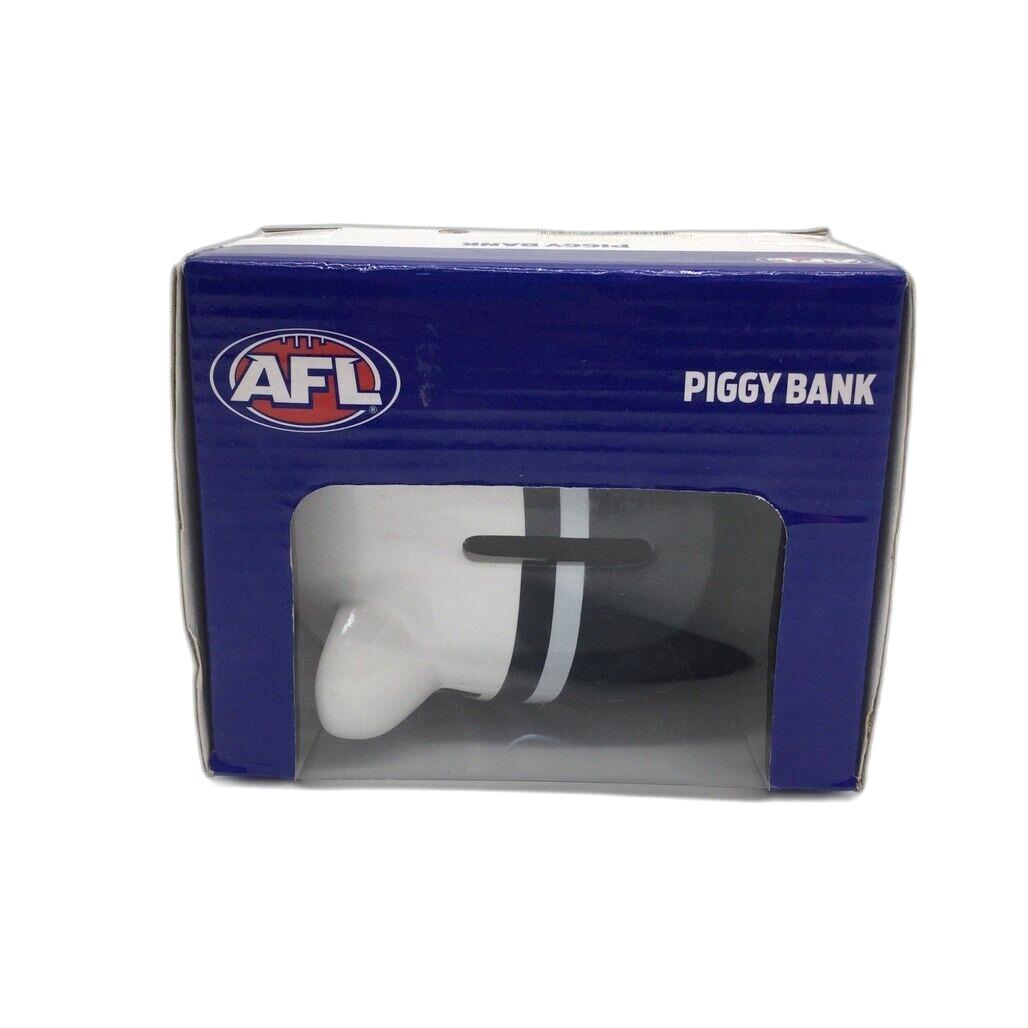 AFL Carlton Piggy Bank White&Blue Team Colours Coin & Cash Ceramic Container NEW