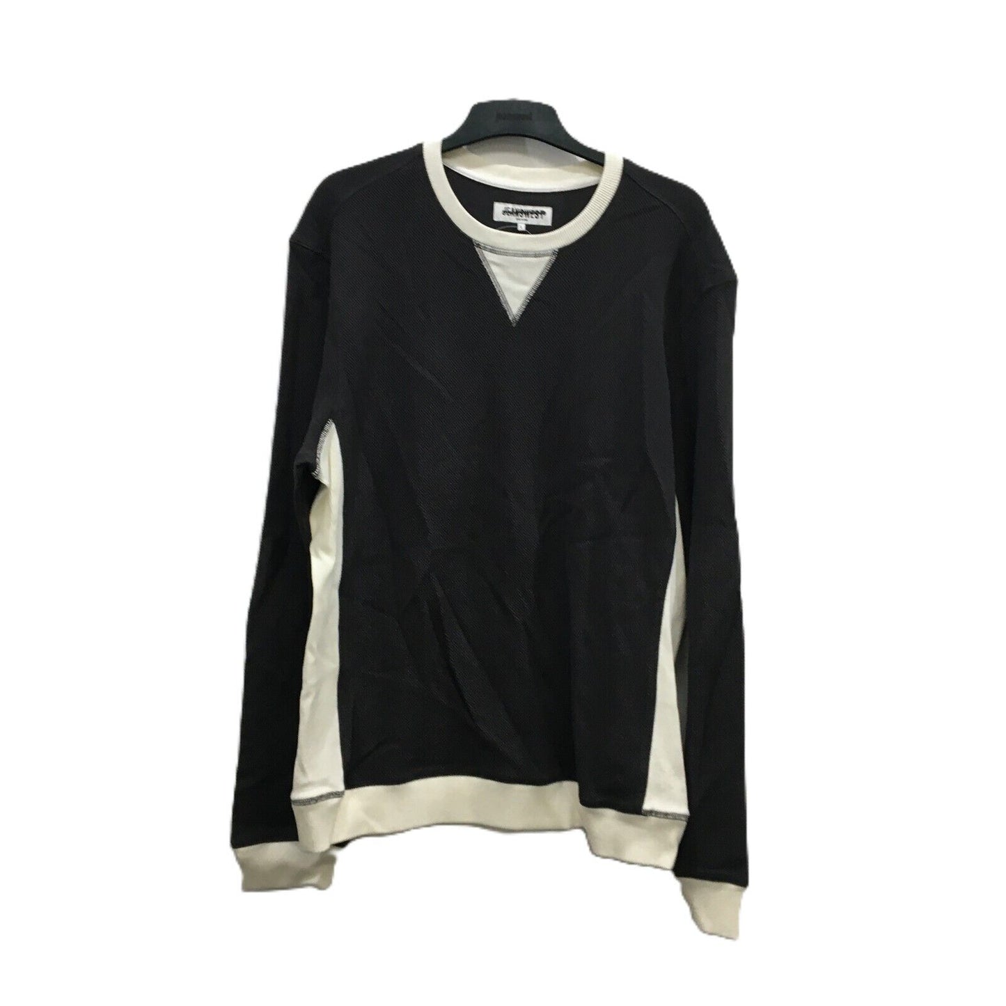 Jeanswest Charcoal Comfortable Waffle Pattered Cotton Casual Jumper Size L New