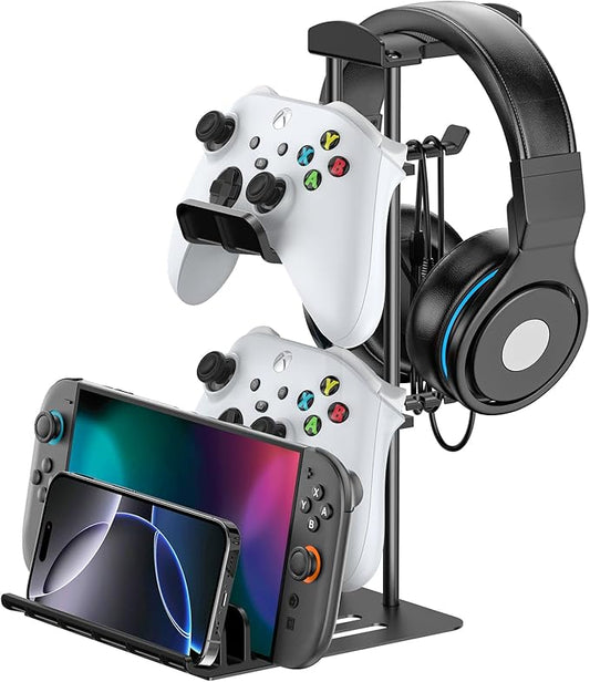 KDD Universal Headset And Controller Desktop Stand Organizer With Device Holder