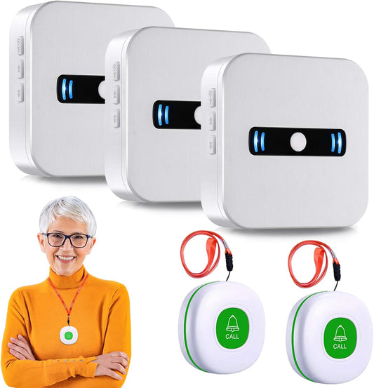 Daytech Wireless Caregiver Pagers SOS Call Button System for Seniors Nurses NEW