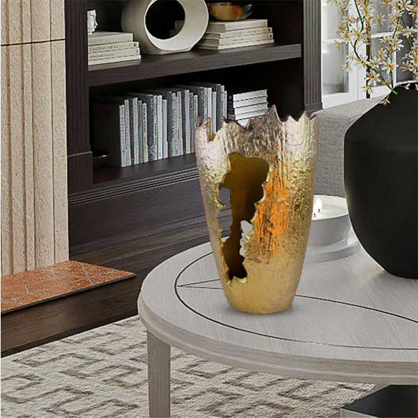 Handmade Luxury Gold Cone Vase Collection  Versatile Interior Statement Decor NEW