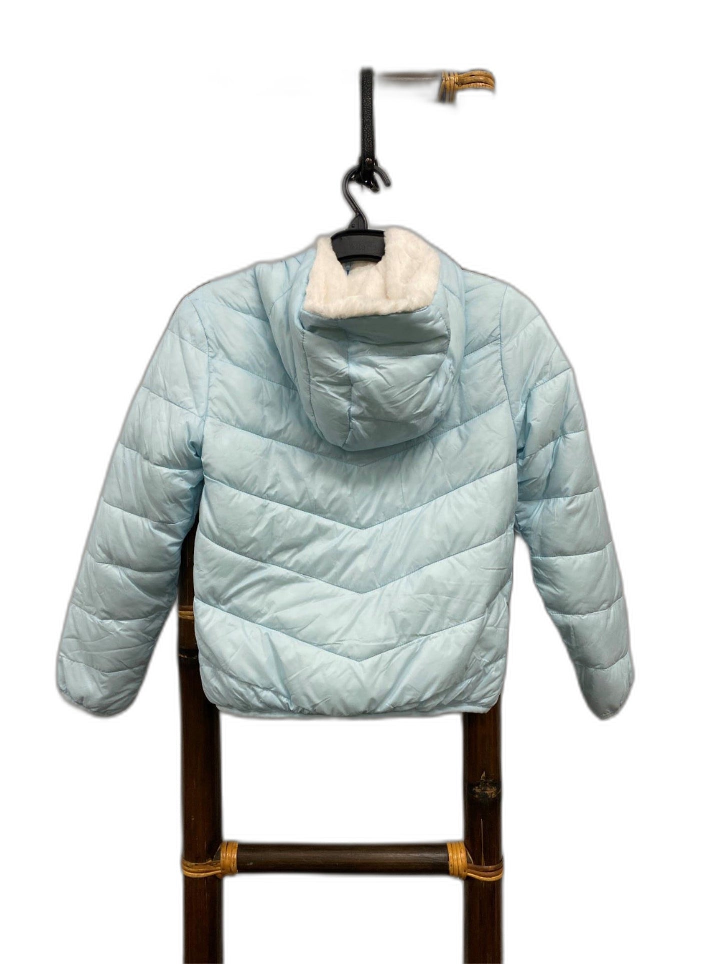 Just Jeans Reversible Baby Blue/Cream Puffer Jacket Kids Size 8 NEW