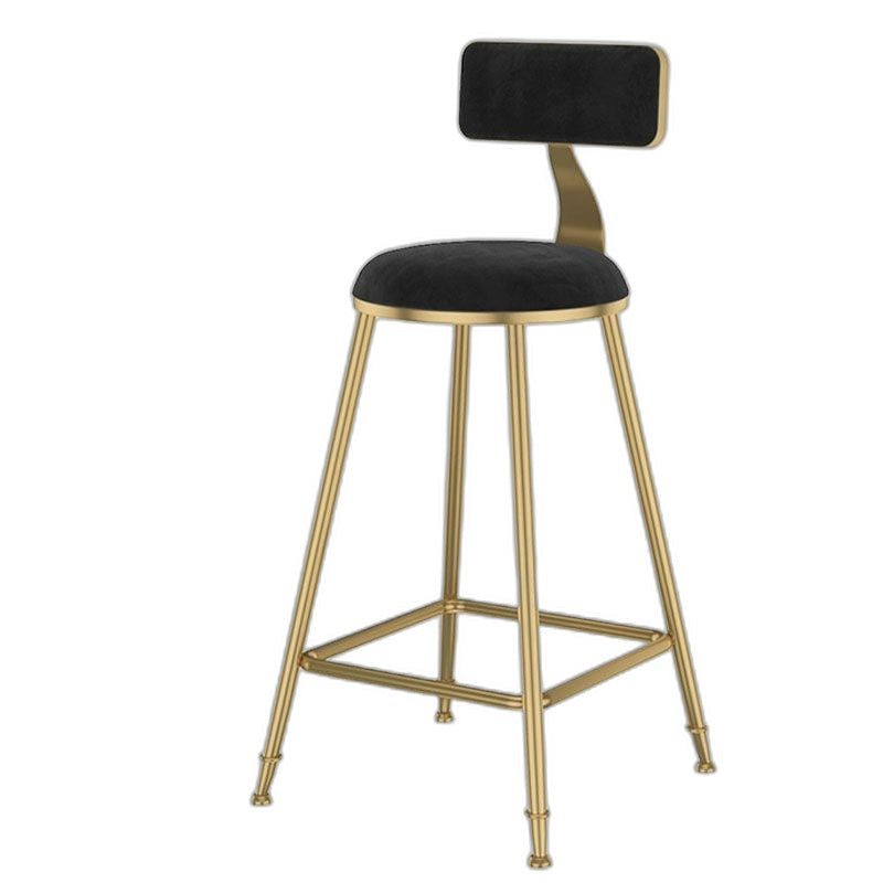 2 Phil Bee Interiors Gold Metal Black Velvet Bar Stool *Pickup/Only* NEW