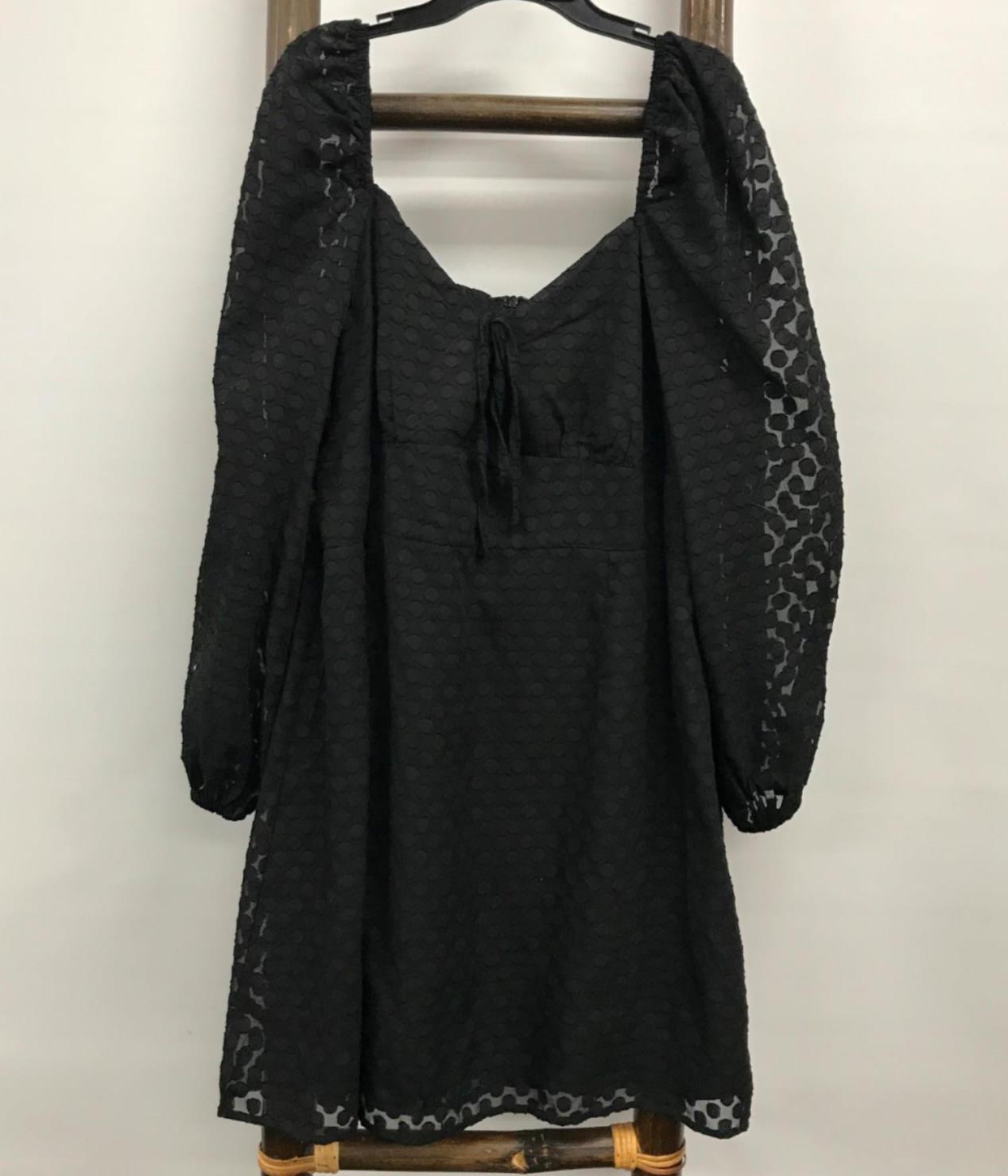 Atmos & Here Curve Lia Mini Dress Long Sleeve Black Ladies Size 22 NEW