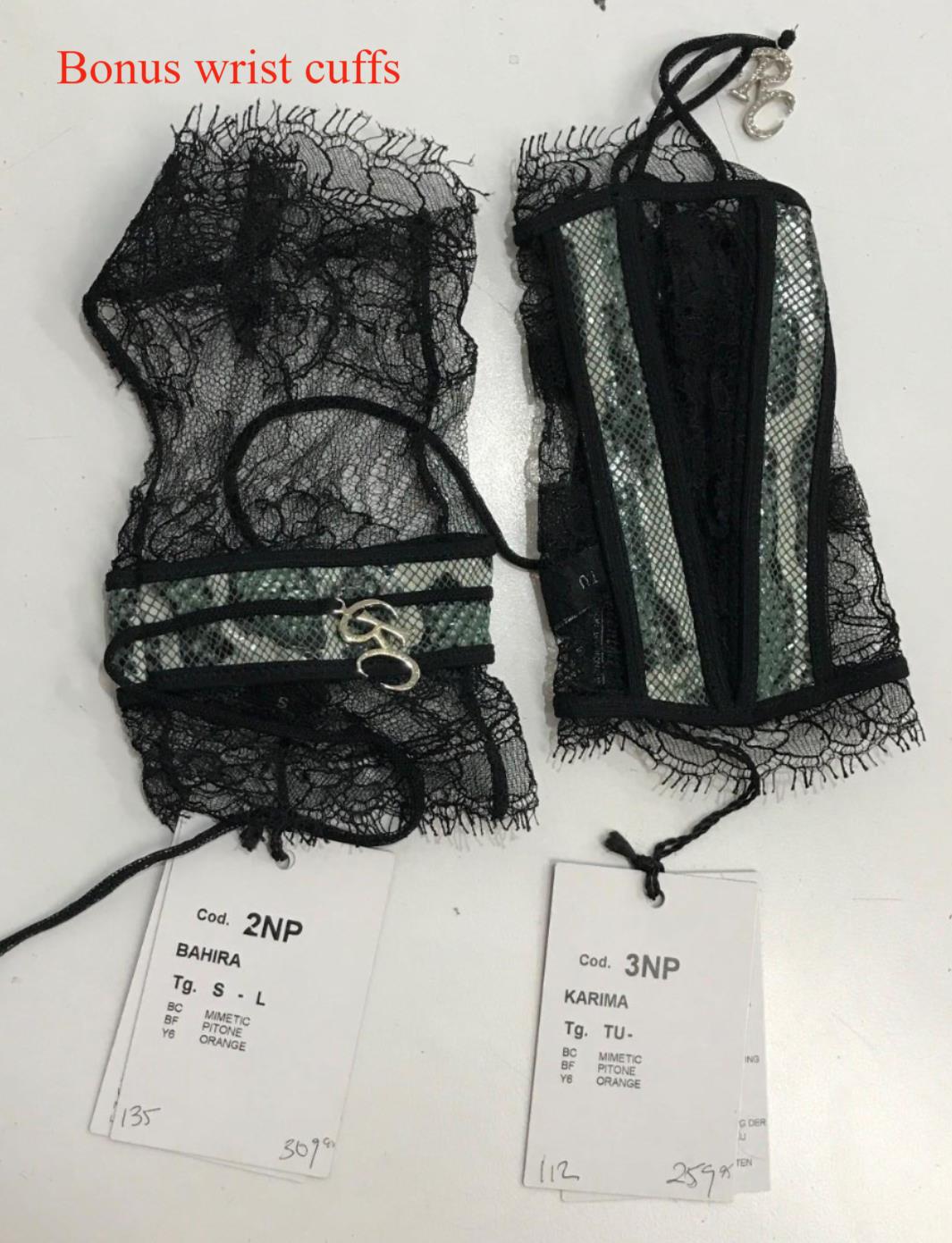 Rcrescentini Faux Snakeskin Bra A Cup & Underwear Set Size I2/ Us34 NEW