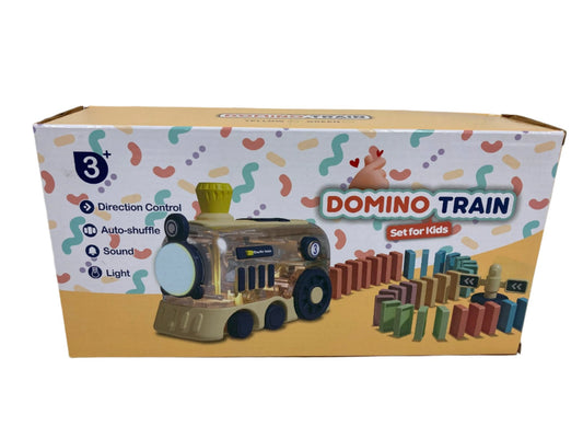 80 Pc Colourful Domino Yellow Train Toy Set W/ Sound & Direction NEW