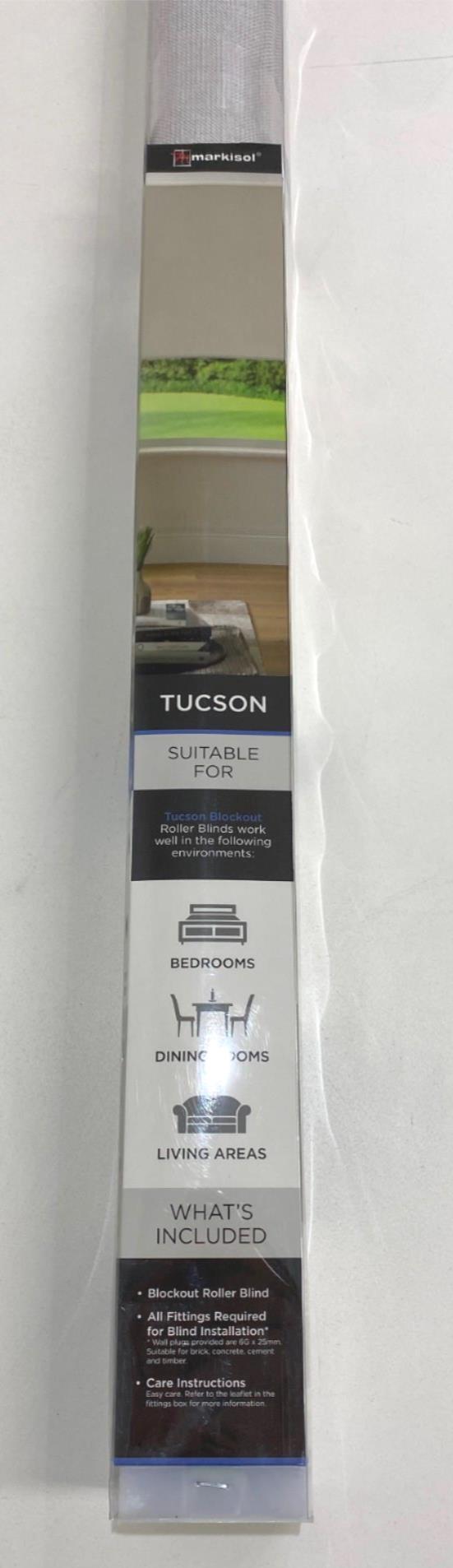 Markisol 2X Tucson Blockout Roller Blind Grey 120 X 240Cm NEW