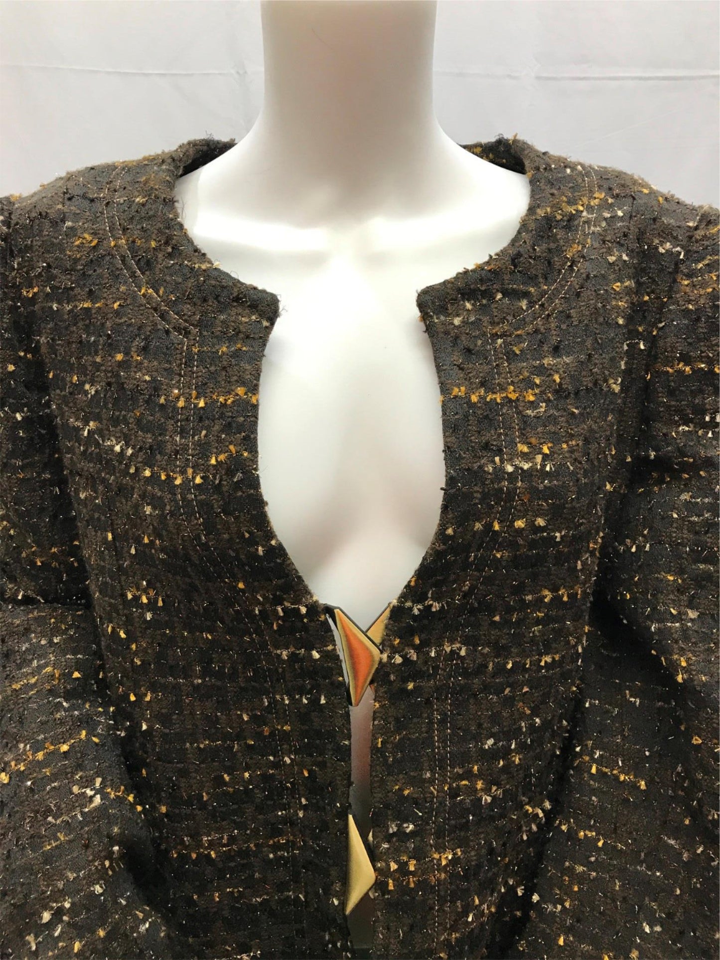 As NEW Medwin Couture Brown & Gold Jacket Ladies Size *Approx* Medium