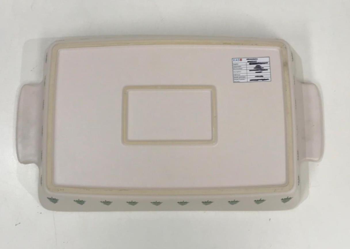 Christmas Themed Pink Ceramic Rectangle Baking Dish 42X24.5X6Cm NEW