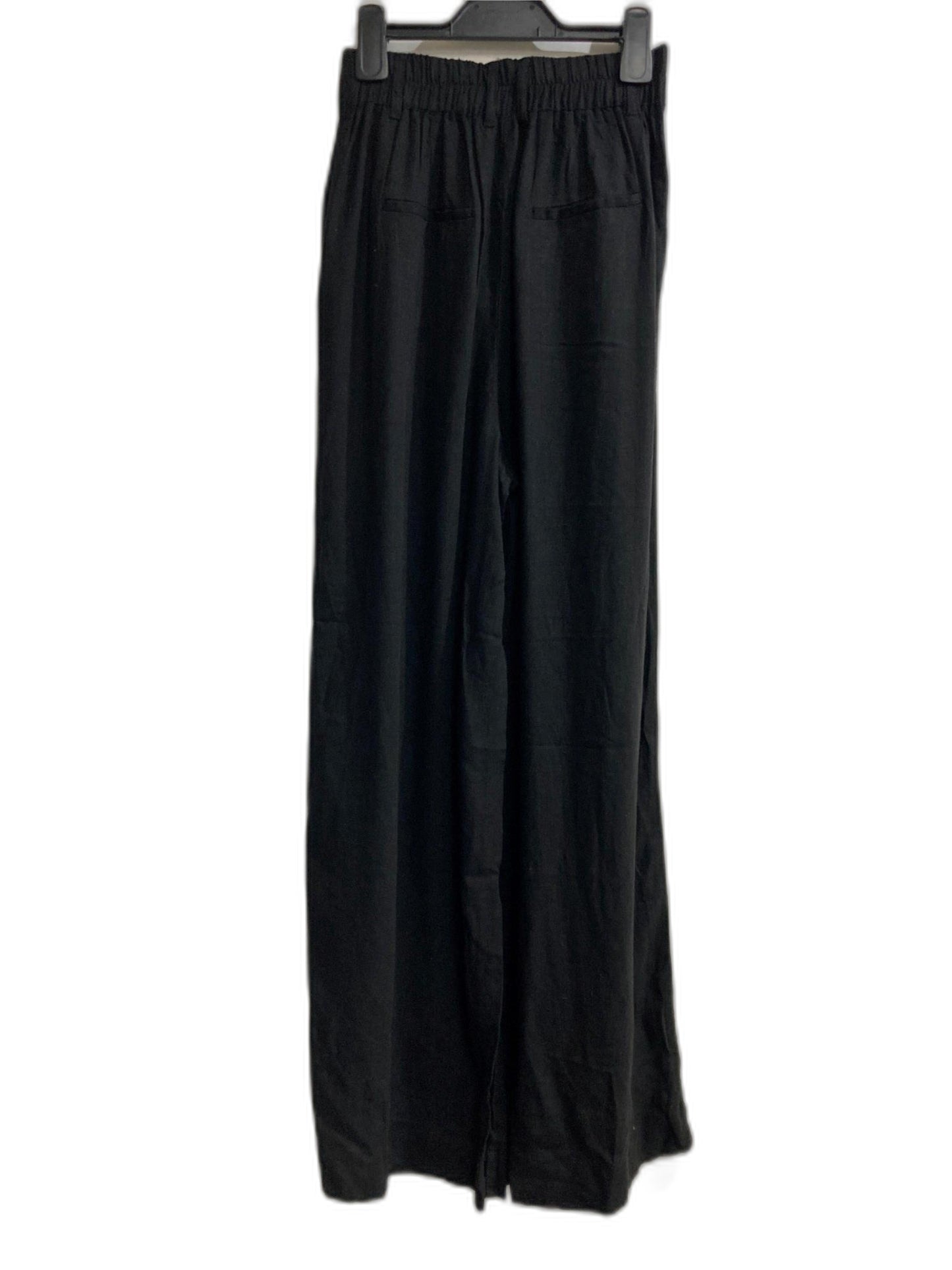 Breezy Plain Wide Leg Trousers Black Ladies Sz 16 *De-Tag NEW