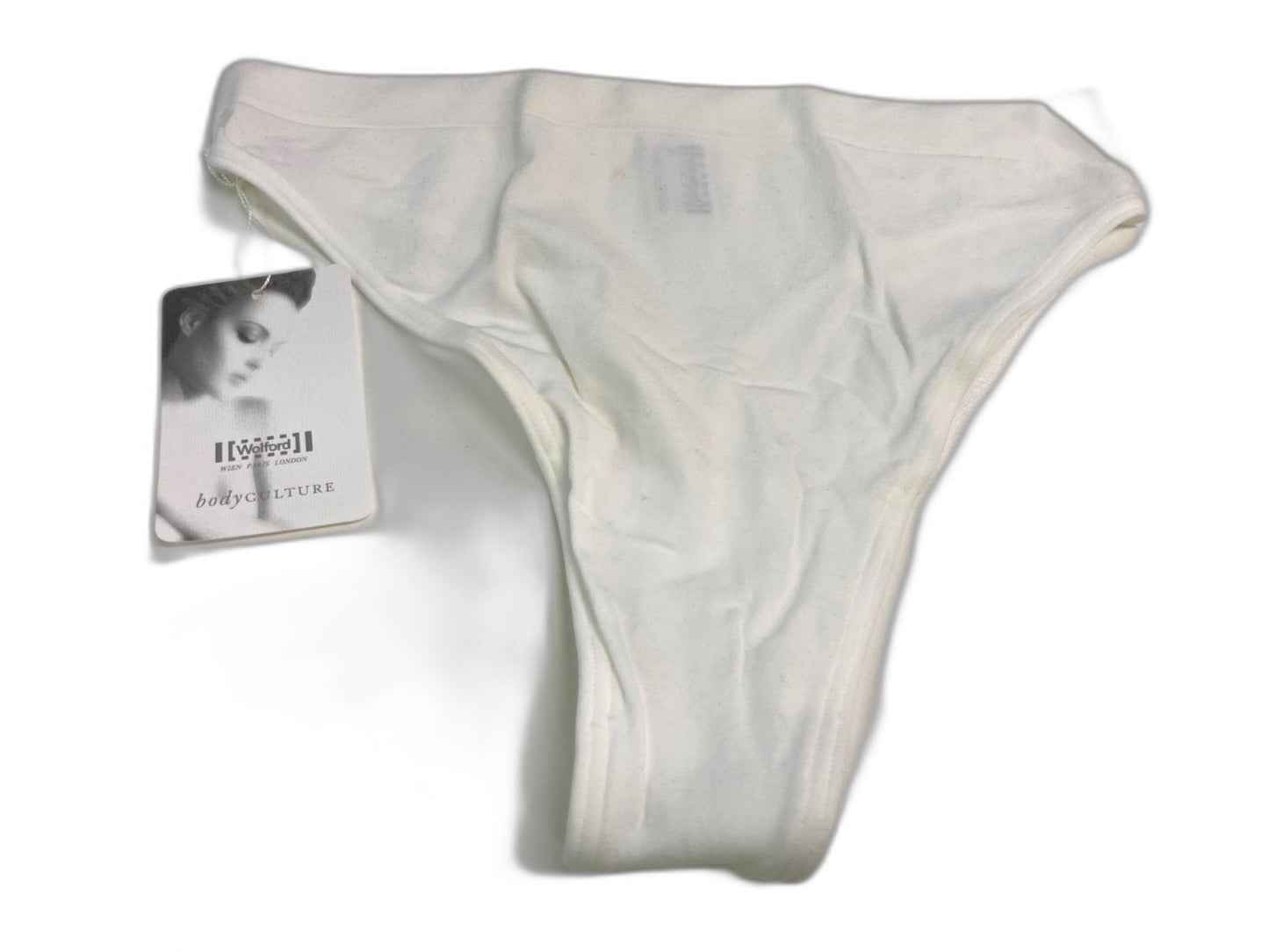 Wolford String Velvet Thong Underwear White #60903 Ladies Sz Large NEW