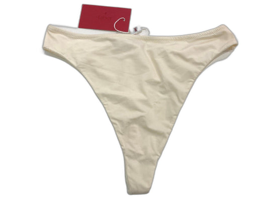 Faber Couture Stretch Thong Opaque Underwear Ivory Ladies Size 16 NEW