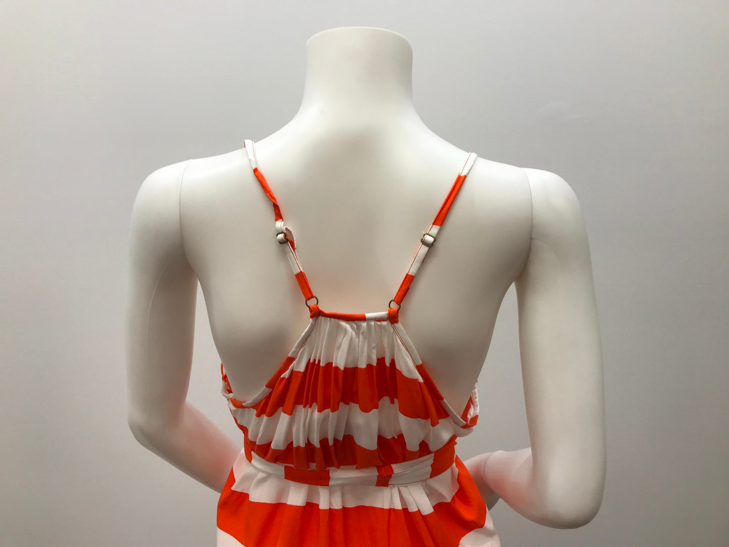 Bella Lido Orange & White Flowy Sundress W/ Belt Ladies Size M/L NEW