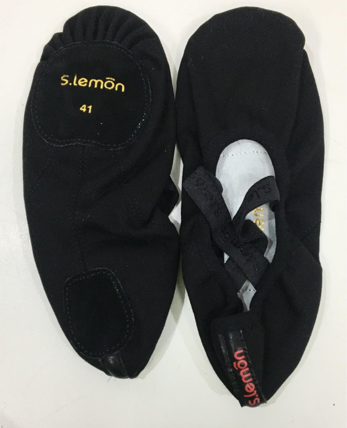 S.Lemon Elastic Ballet Slippers Stretch Canvas Shoes 7.5 Black