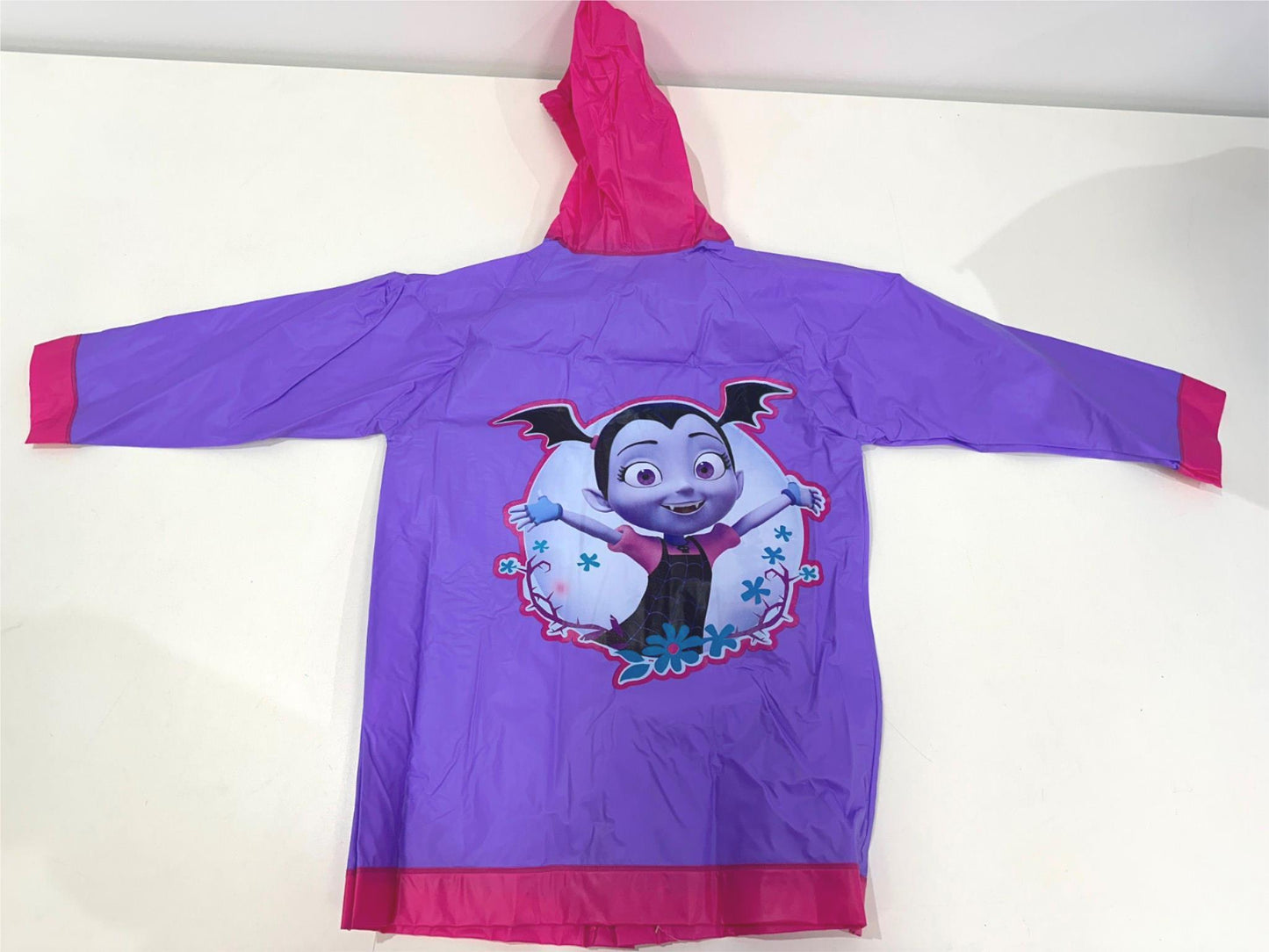 Disney Kids Vampirina Umbrella And Rain Jacket Set Purple/Pink NEW