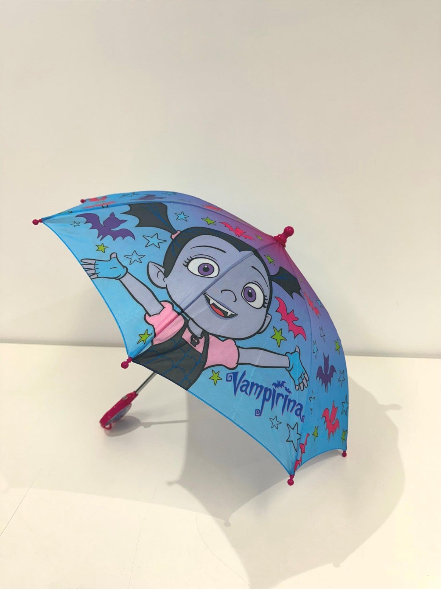 Disney Kids Vampirina Umbrella And Rain Jacket Set Purple/Pink NEW