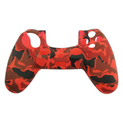 Silicone Cover Pair For Ps4 Controller Case Skin Blue And Red Camo NEW