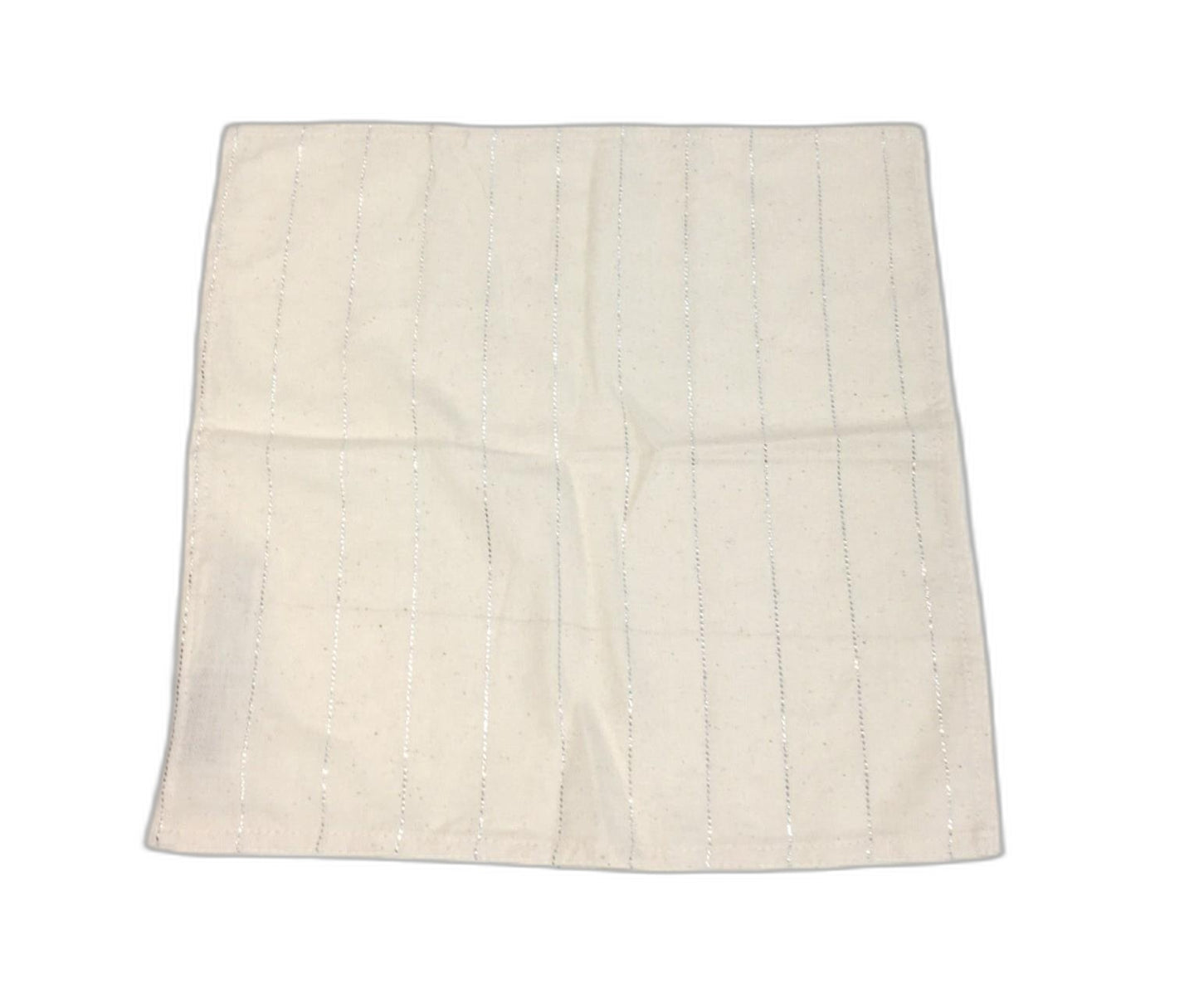 Peppertree 5 Pce Cotton Napkins Napery Set Cream With Silver Detailing Rp$15 NEW