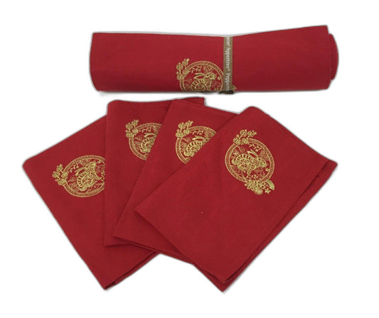 5 Piece Lunar NEW Year Placemat And Table Runner Napery Set NEW