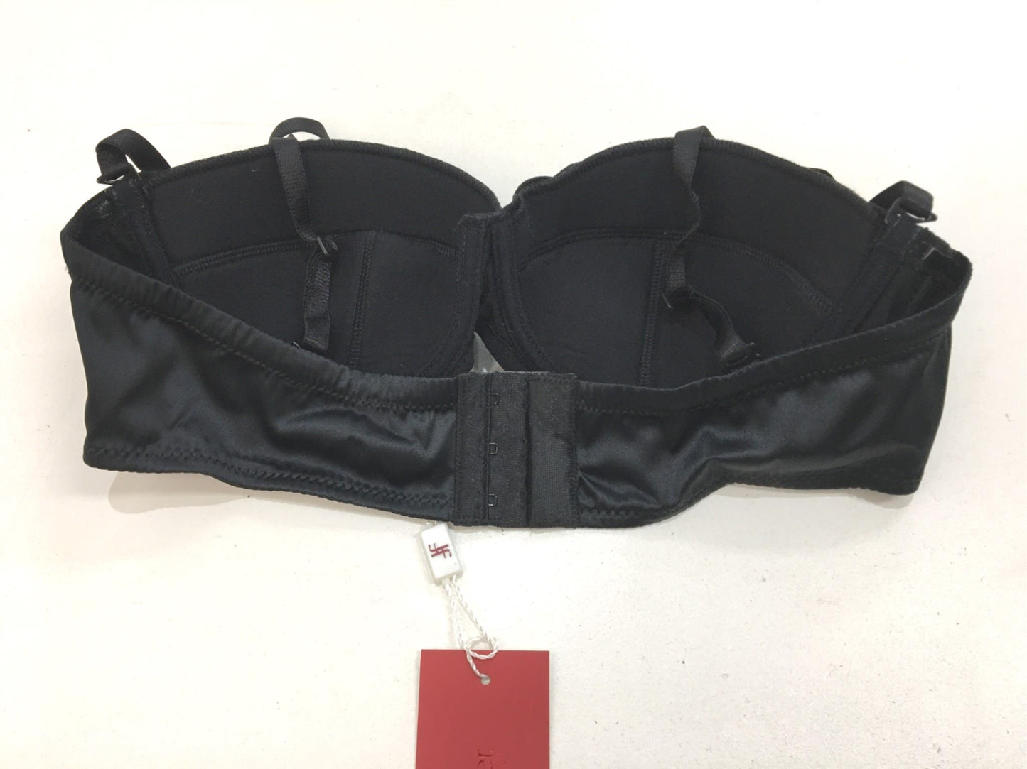 Faber Couture Strapless Bra Black With Underwire Made In Italy S/36B NEW