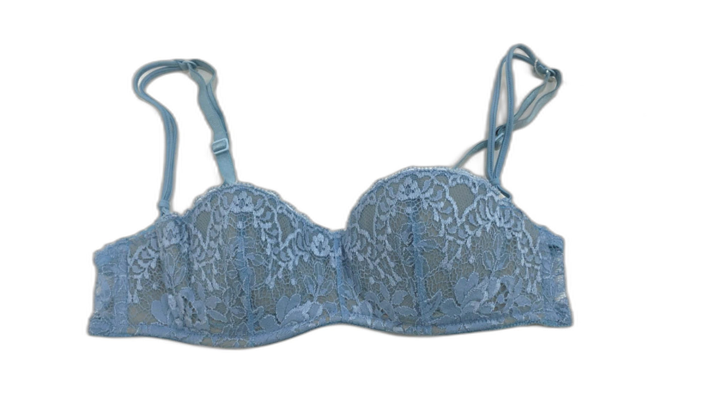 Faber Couture Padded Underwire Bra Blue Lace Detailing S/32B NEW