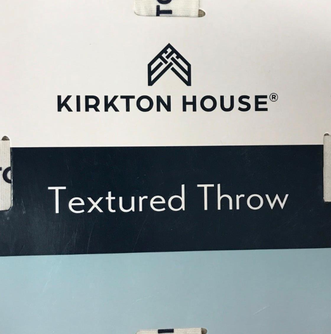 Kirkton House Light Blue Tassel Textured Patterned Throw 1.3M X 1.8M NEW