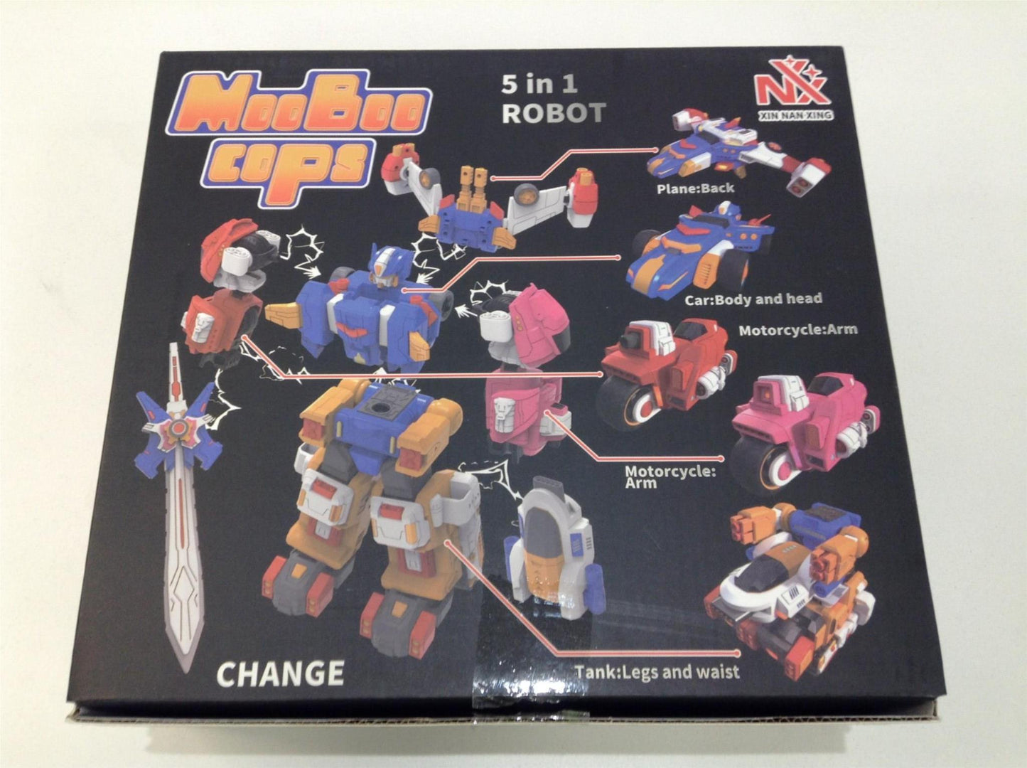 Mooboo Cops 8" 5 In 1 Change Celestial Warriors 6+ Years Multicolour NEW