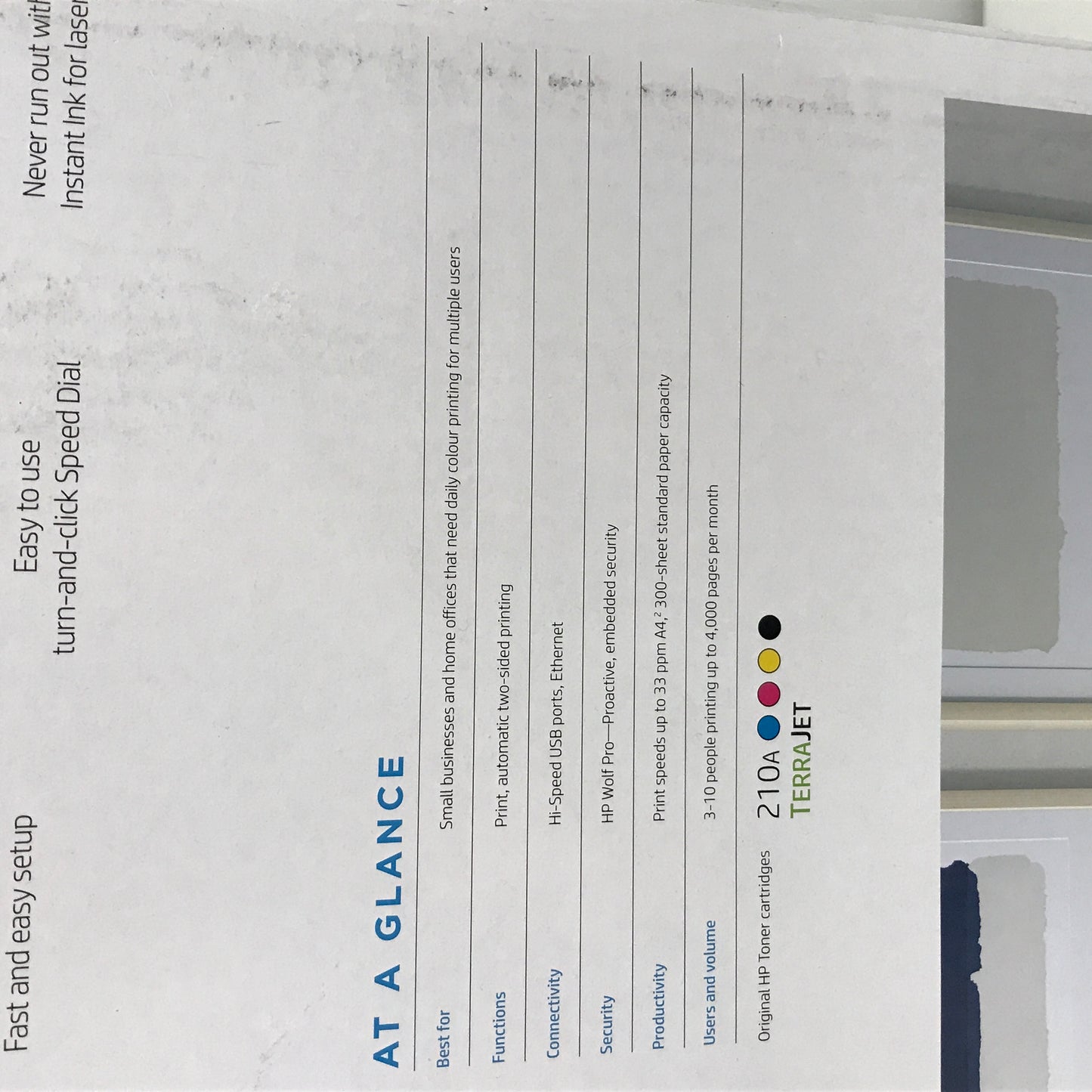 HP Color LaserJet Pro 4201dn Printer High Performance Turn & Click Speed Dial