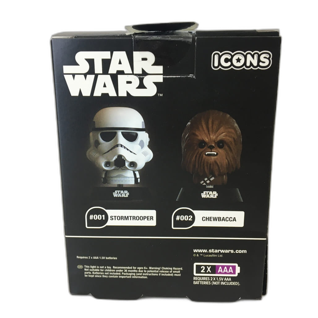 Paladone Star Wars Chewbacca & Stormtrooper Head Collectable Light Bundle #2 NEW