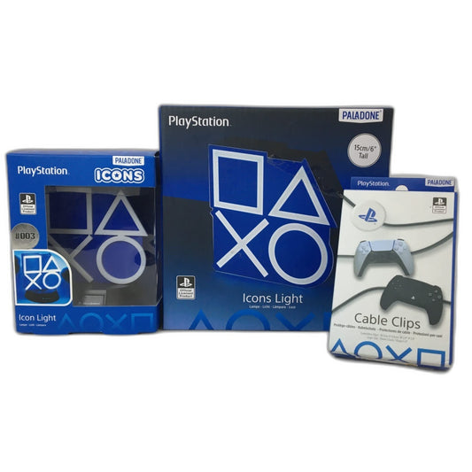 Paladone Playstation Icons Desktop Lights & Accessory Collectible Bundle NEW