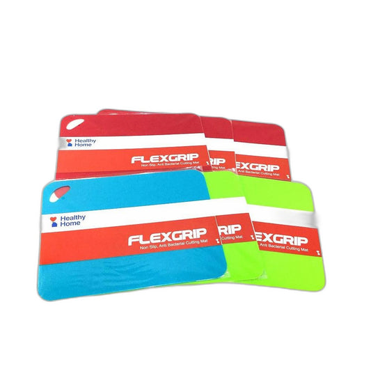 Flexgrip Healthy Home Non-Slip Cutting Mat Large 38.5Cm 6Pk Assorted Colours NEW