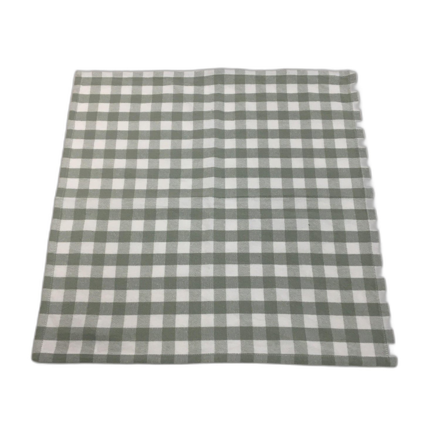 4 Piece Napkin Set Gingham Green Design Table Runner And Napkins NEW