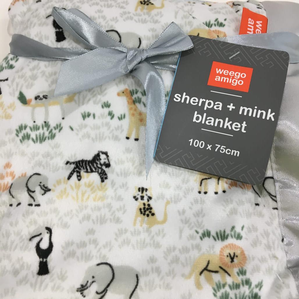 Set Of 2 Sherpa Mink And Pluchi Babby Blankets And 1 Target Daisy Cushion NEW