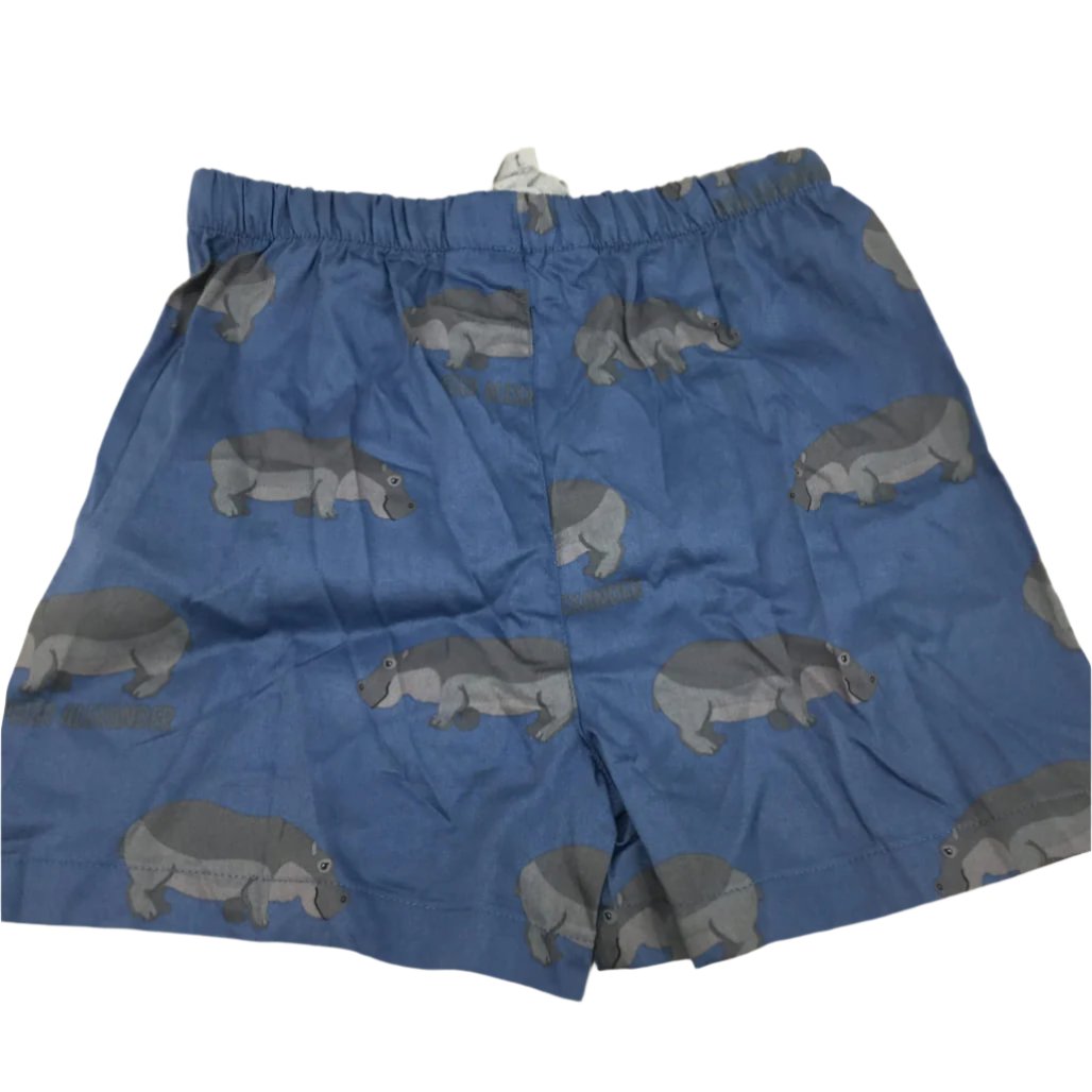 Brand NEW Peter Alexander Jnr Boxer Shorts Hippopotamus Blue Boys Size 6