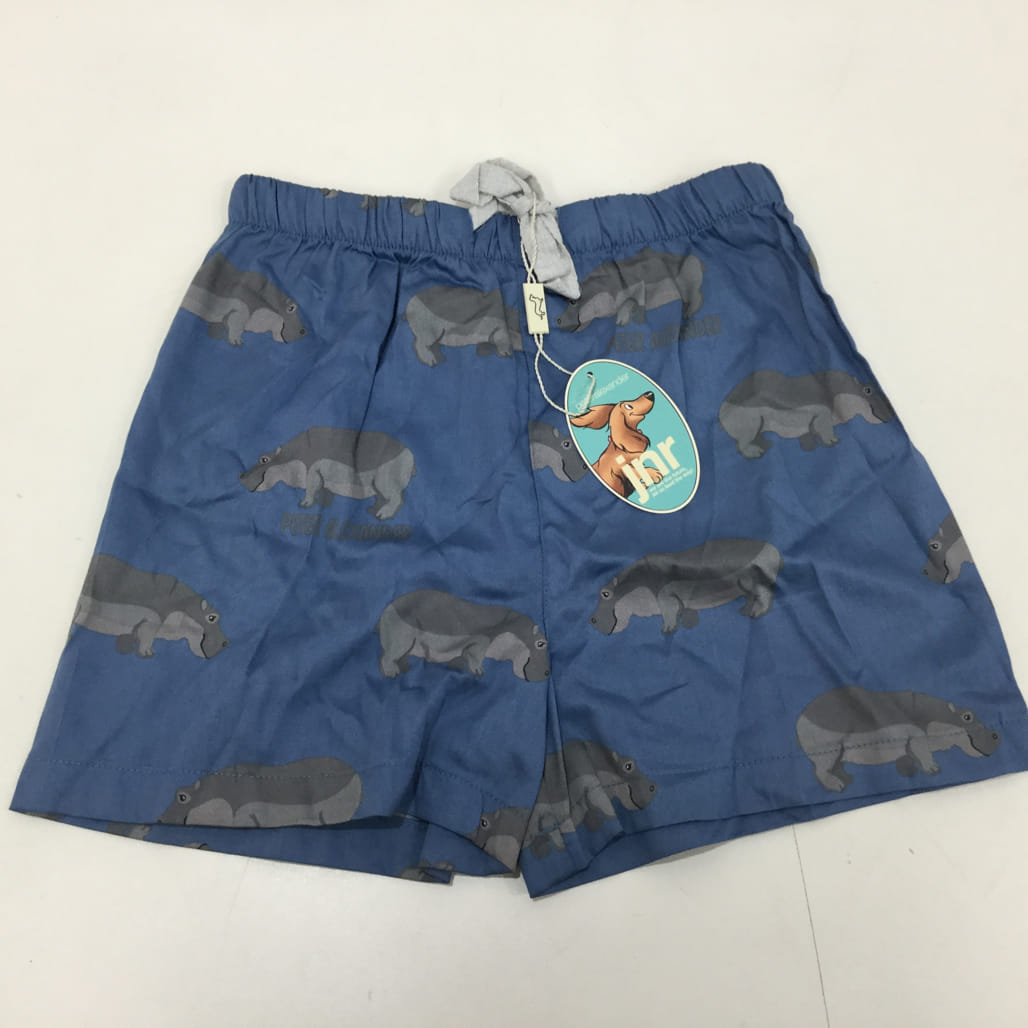 Brand NEW Peter Alexander Jnr Boxer Shorts Hippopotamus Blue Boys Size 6