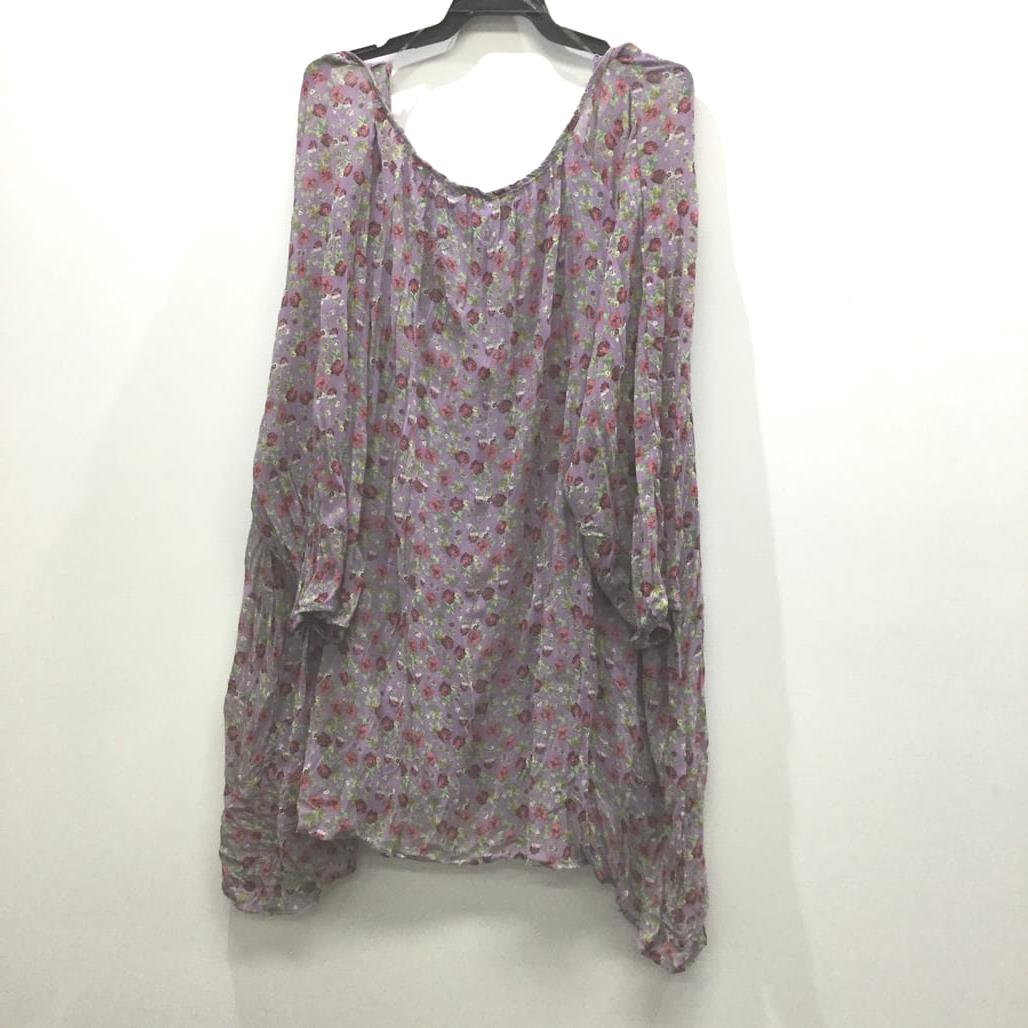 Autograph Lilac Purple Heather Floral Swing Tunic Top Ladies Size 18 NEW