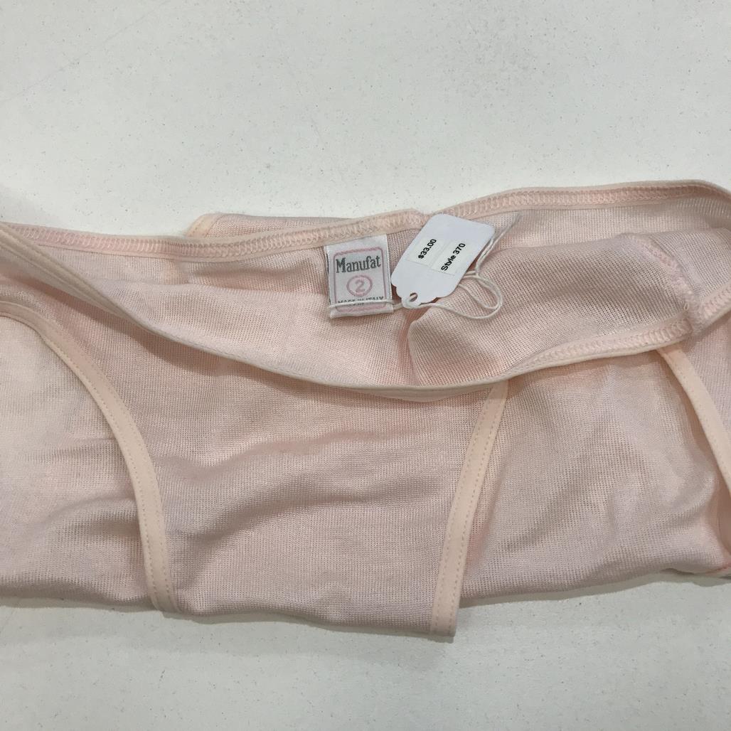 Manufat Cotton Plain Bikini Underwear High Stretch Pink Ladies Sz Medium I2 NEW