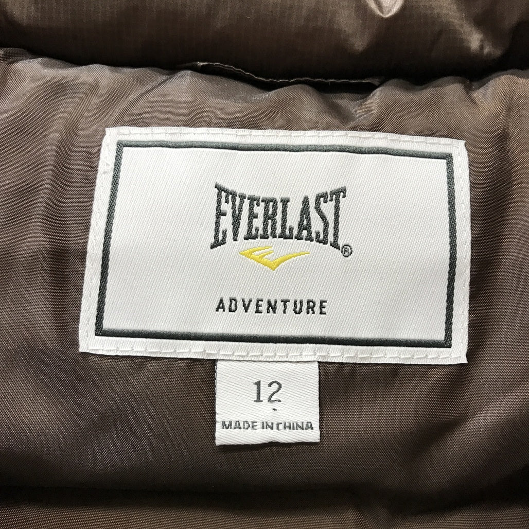 Everlast Chocolate Brown Zip Up Cropped Winter Puffer Vest Ladies Size 12 NEW