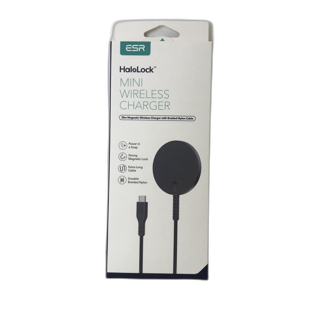 Esr Navy Halolock Mini Magnetic Wireless Charger 145Cm Braided Nylon Cord NEW