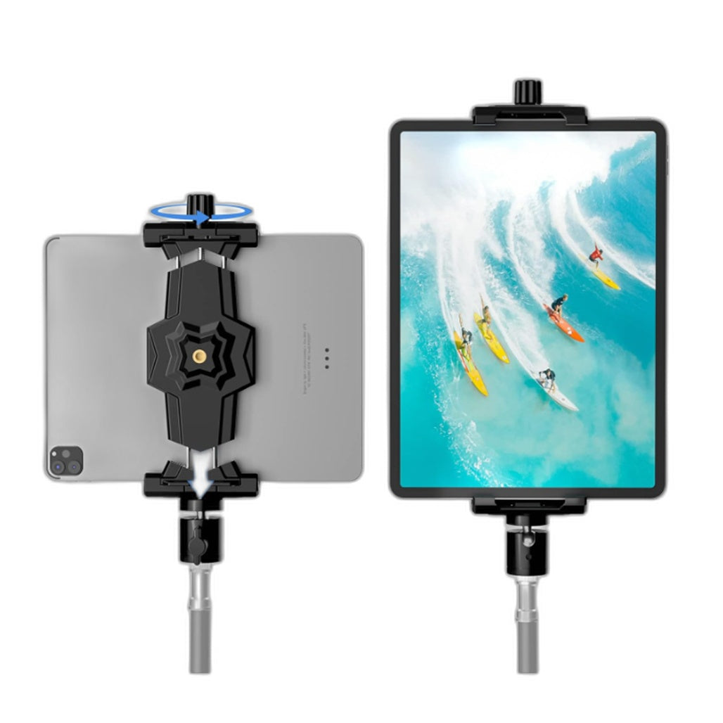 Kdd Black Tablet Mount W/ Ball Head For Tripod 360 Rotatable Clamp NEW