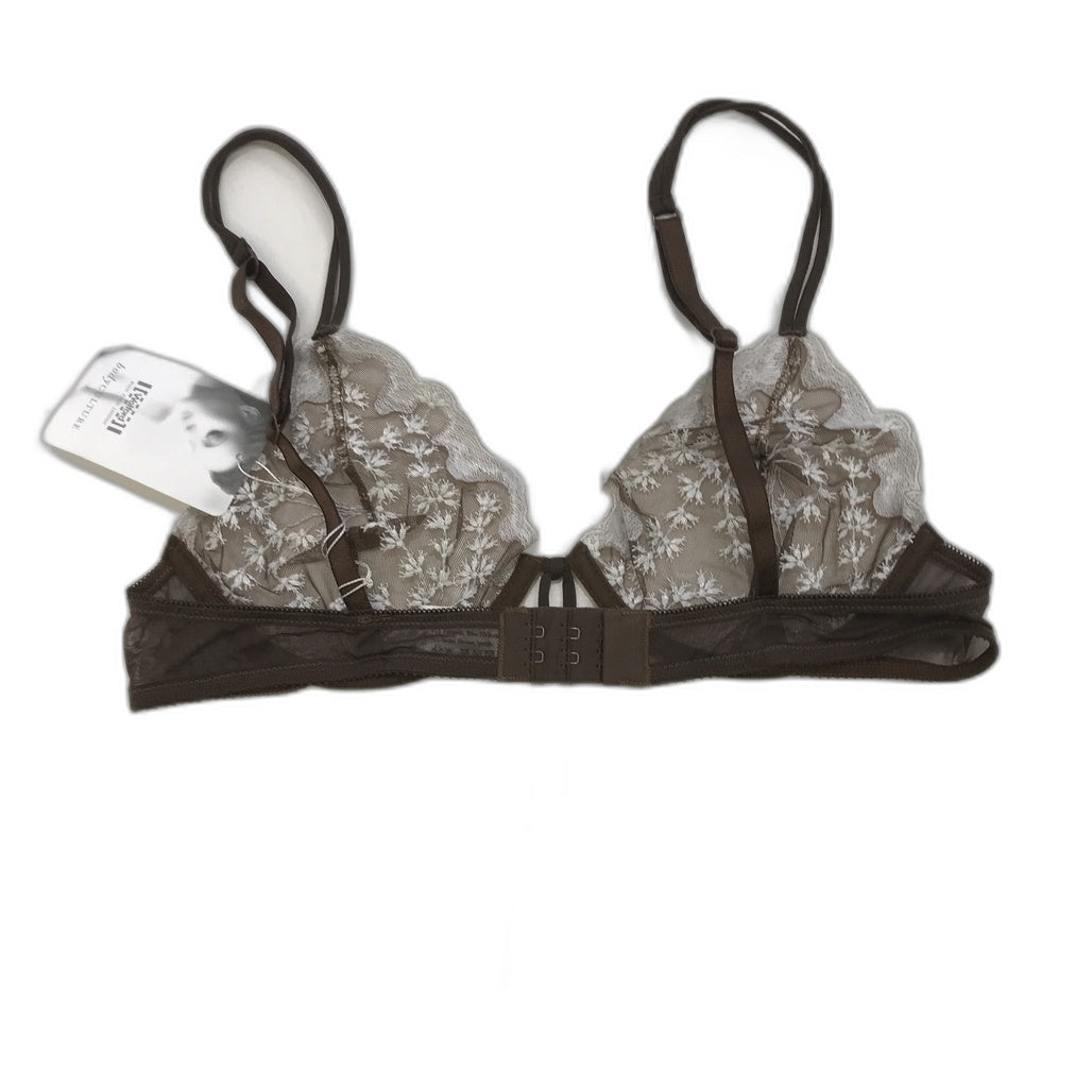 Wolford Brown Sheer Floral Embroidered Mesh Bra B Cup Ladies Size I3 / L NEW