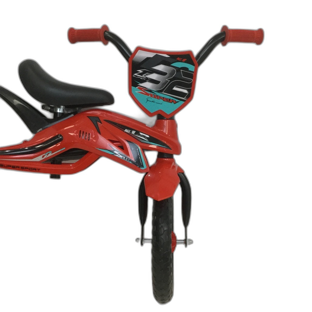 Ex Display Kids Red Super Sport Motorbike Shaped Balance Push Bike NEW