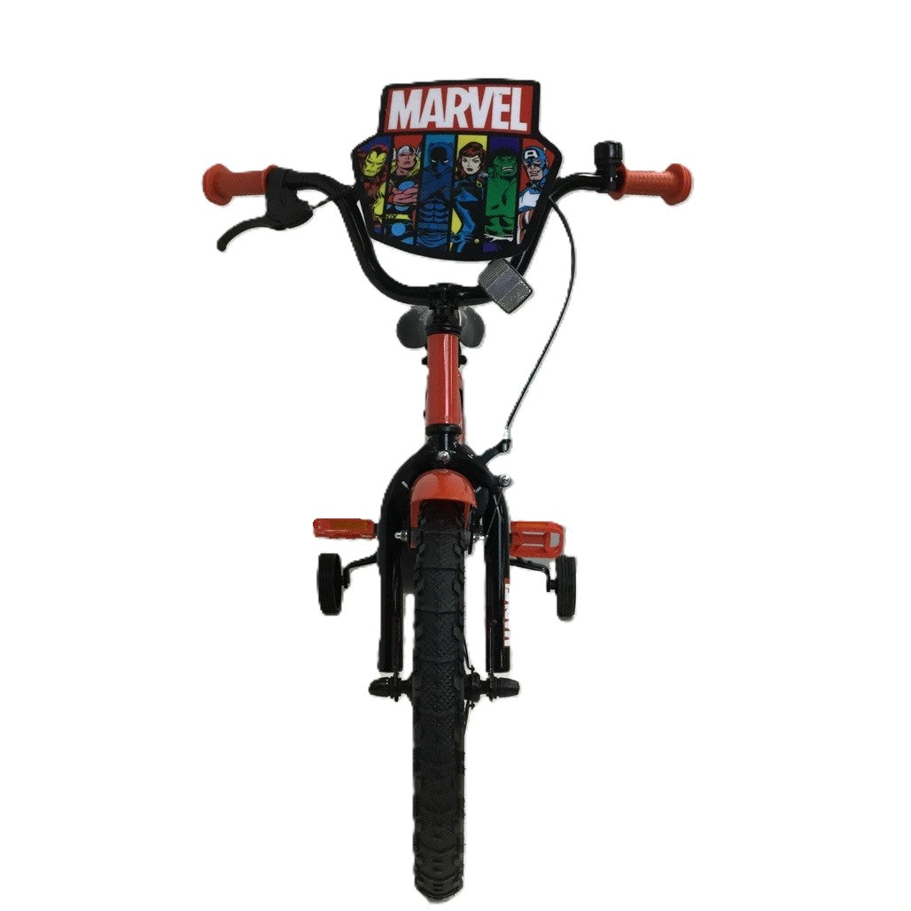 Exdisplay 40Cm Kids Marvel Avengers Red/Blk Bicycle W/ Training Wheels *P/Up NEW