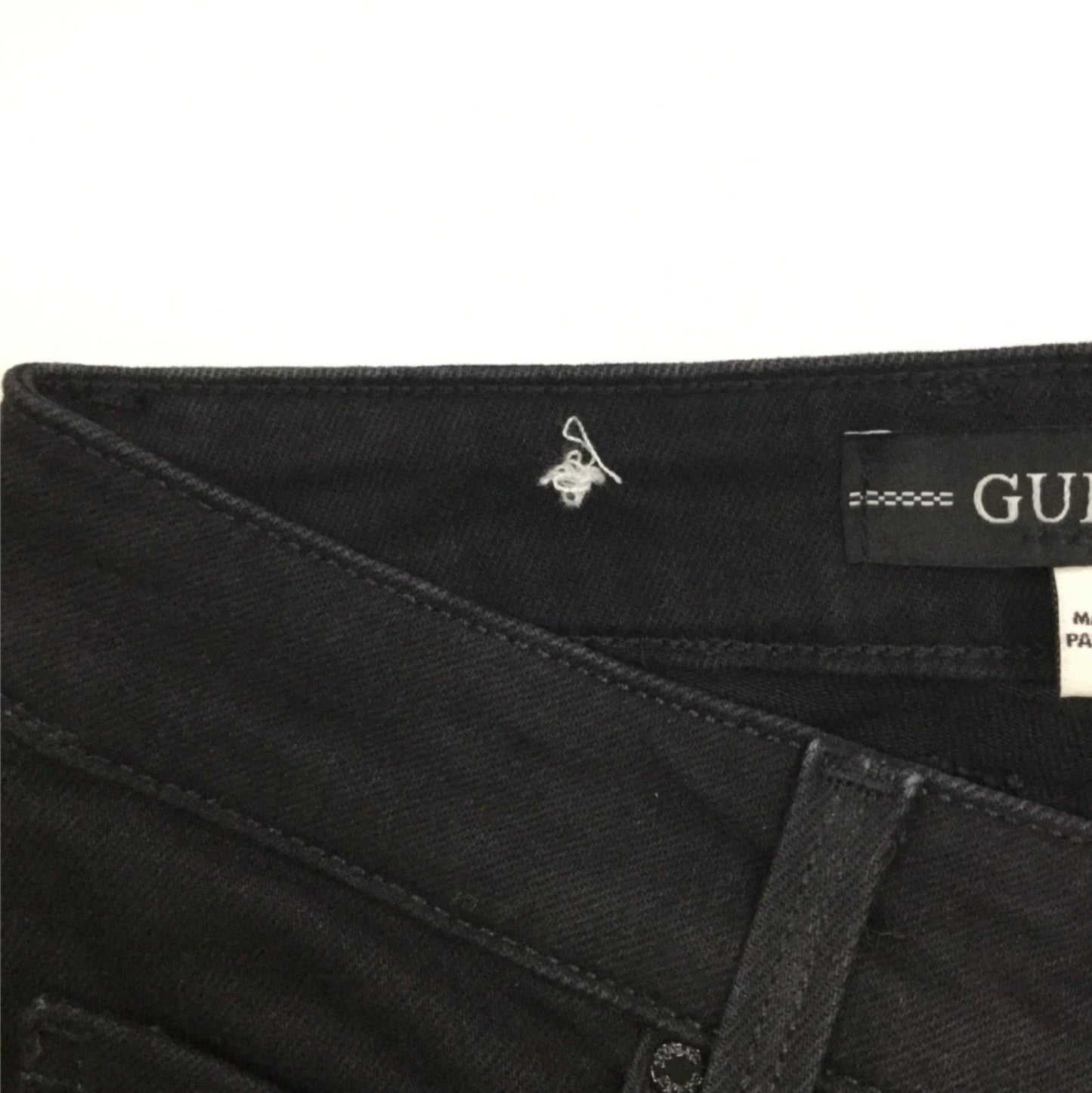 Guess Annette Mid-Rise Black Skinny Cotton Blend Denim Jeans Lds Size 7 Uk25 NEW